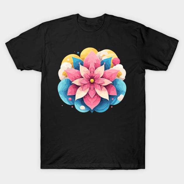 Abstract Flower T-Shirt by Siha Arts